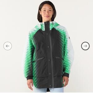 FP Movement Singin' in the Rain Printed Ski Snowboard Jacket in Alien Combo XS